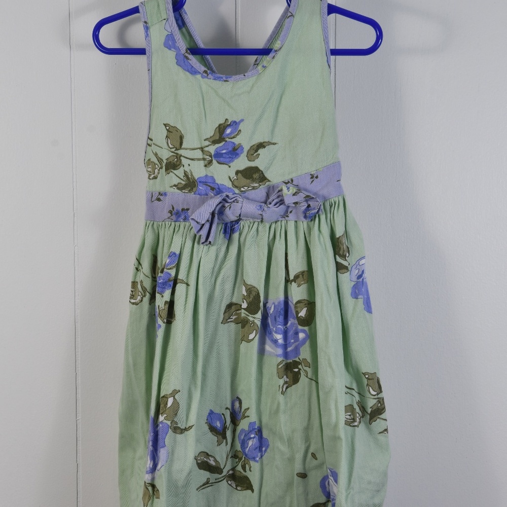 Girl's Hartstrings Green/Purple floral dress 4T